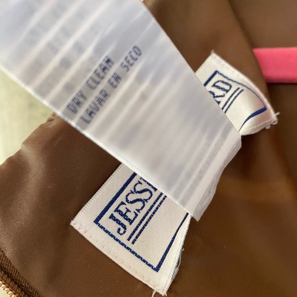 NWT Jessica Howard, Brown/Cream/Black Sleeveless dress, size 12P - Picture 3 of 6